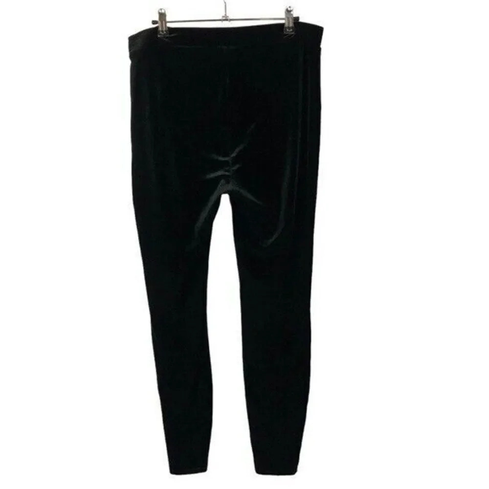 J. Crew Black Stretch Velvet High Rise Leggings L - Picture 2 of 3
